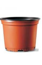 Virágcserép 10,5 cm átmérőjű fekete,terracotta
