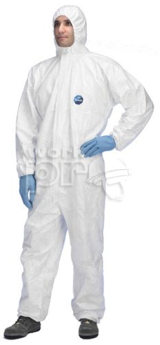 Tyvek kapucnis fehér overall