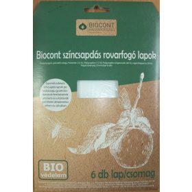   Biocont gyümölcsdarázs színcsapda, fehér, 6lap/csomag (A/5)
