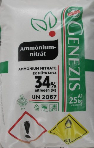 Ammónium nitrát  34 % Imp 25 kg