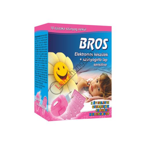 Bros szúnyogirtó elektromos készülék+10db lapka Sensitive