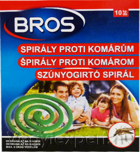 Bros szúnyogirtó és riasztó spirál 10db