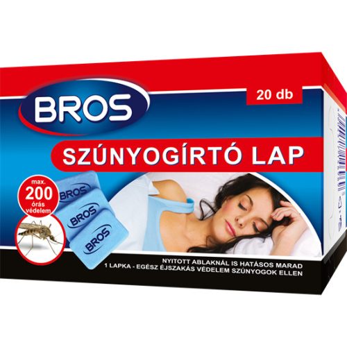 Bros szúnyogirtó utántöltő lapka elektr. kész. 20db