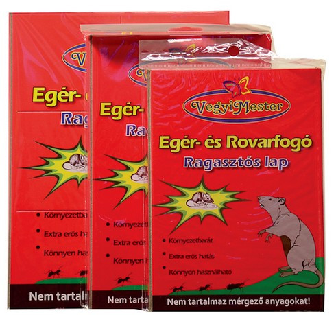 Vegyimester Egér és Rovarfogó ragasztós lap (kicsi, közepes, nagy)