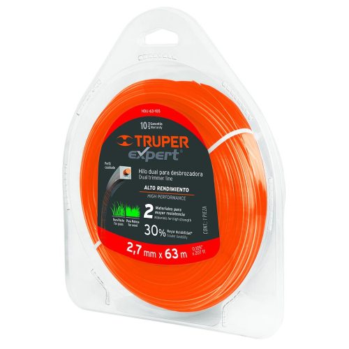 Truper Damil 2,7 mm, 63 m, négyzet 