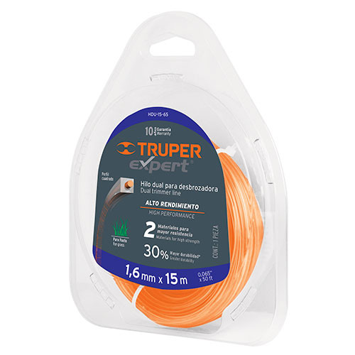 Truper Damil 1,6 mm, 15 m, négyzet 