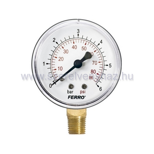 Manometer 63-as 0-6b alsó