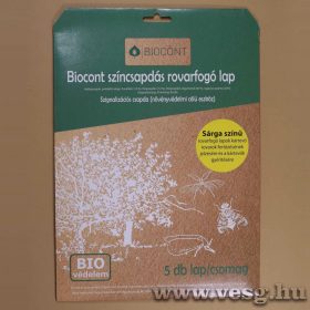 Biocont Sárga rovarfogó lap,  5 lap/csomag A/4