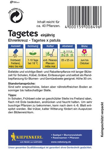 Bársonyvirág Ehrenkreuz 'PG-C' KIEPENKERL