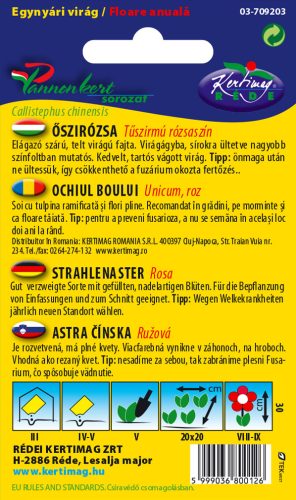 Őszirózsa Tűszirmú rózsaszín 1g RÉDEI