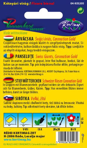 Árvácska Svájci Óriás Coronation Gold 0,25g RÉDEI