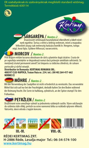 Drazsírozott Sárgarépa Nanti2 420 szem RÉDEI
