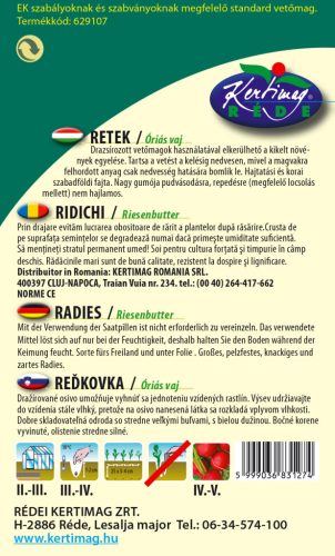 Drazsírozott Retek Óriás vaj 350 szem RÉDEI