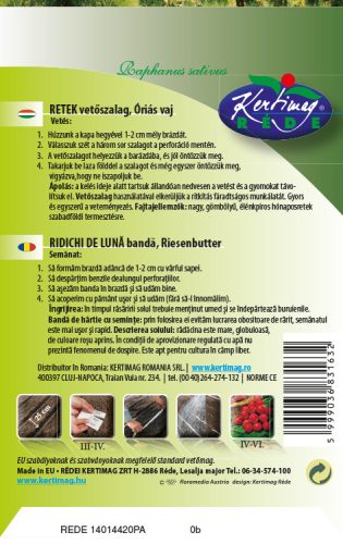 Vetőszalag Retek Óriás vaj 3x1,33m RÉDEI