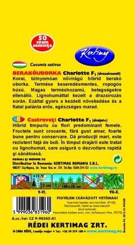 Drazsírozott Uborka Charlotte F1 50 szem RÉDEI