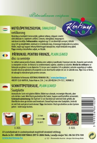 Vetőmag korong Metélőpetrezselyem 2 db/cs. RÉDEI