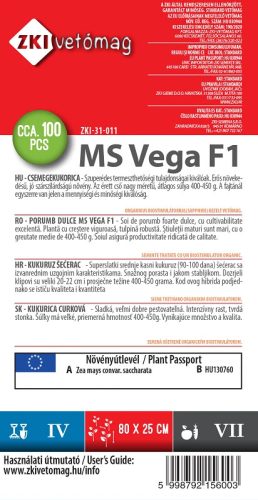 Csemegekukorica MS Vega 100 szem ZKI