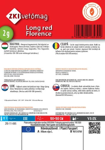Sonkahagyma Long red Florence 2g ZKI