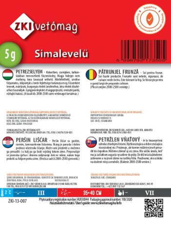 Metélőpetrezselyem Simalevelű 5g ZKI