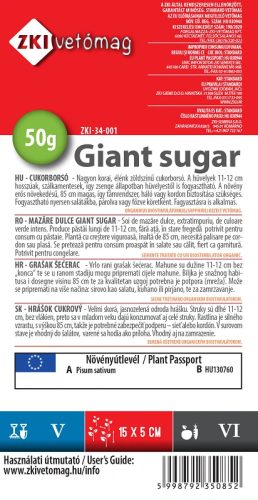 Cukorborsó Giant sugár 50g ZKI